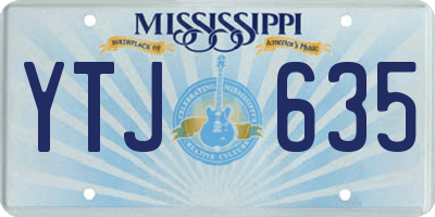 MS license plate YTJ635