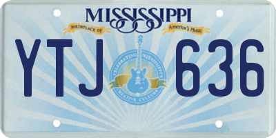 MS license plate YTJ636