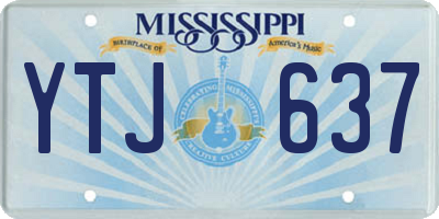 MS license plate YTJ637