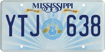 MS license plate YTJ638