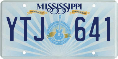 MS license plate YTJ641