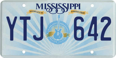 MS license plate YTJ642