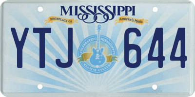 MS license plate YTJ644