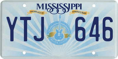 MS license plate YTJ646