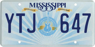 MS license plate YTJ647