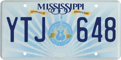 MS license plate YTJ648