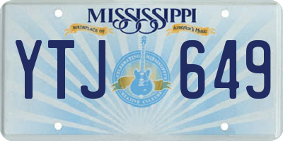 MS license plate YTJ649