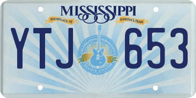 MS license plate YTJ653