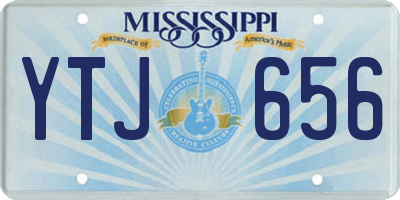 MS license plate YTJ656