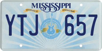 MS license plate YTJ657