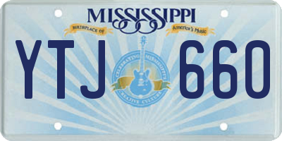 MS license plate YTJ660