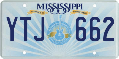 MS license plate YTJ662