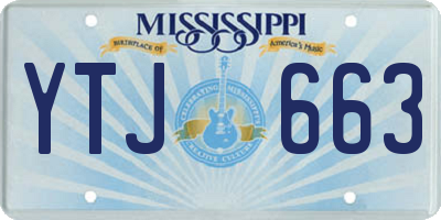 MS license plate YTJ663