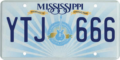 MS license plate YTJ666