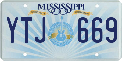 MS license plate YTJ669
