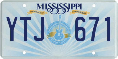 MS license plate YTJ671
