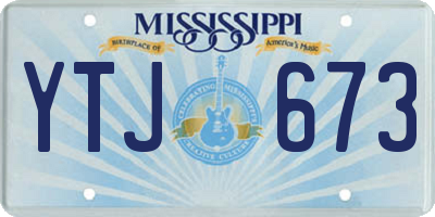MS license plate YTJ673