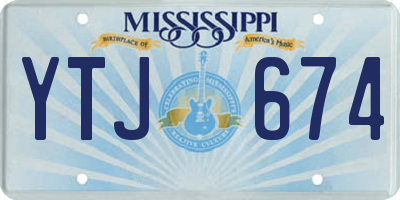 MS license plate YTJ674