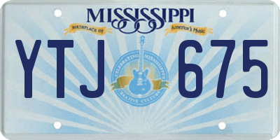 MS license plate YTJ675