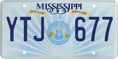 MS license plate YTJ677