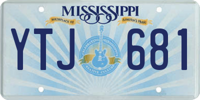 MS license plate YTJ681