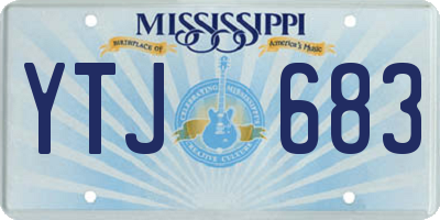 MS license plate YTJ683