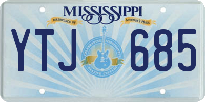 MS license plate YTJ685