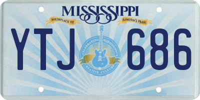 MS license plate YTJ686