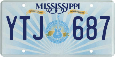 MS license plate YTJ687