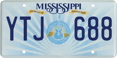 MS license plate YTJ688