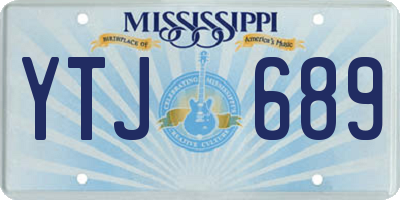 MS license plate YTJ689