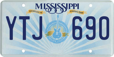 MS license plate YTJ690