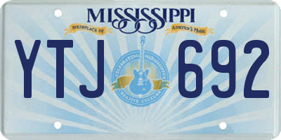 MS license plate YTJ692