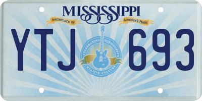 MS license plate YTJ693