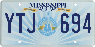 MS license plate YTJ694