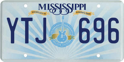 MS license plate YTJ696