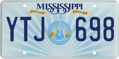 MS license plate YTJ698