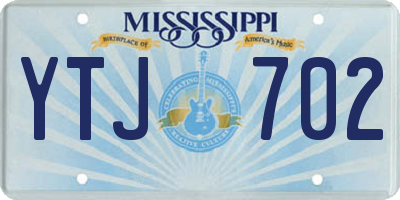 MS license plate YTJ702
