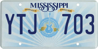MS license plate YTJ703