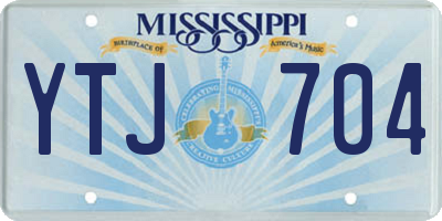 MS license plate YTJ704