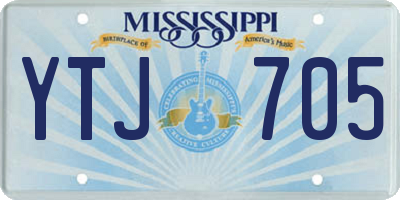 MS license plate YTJ705