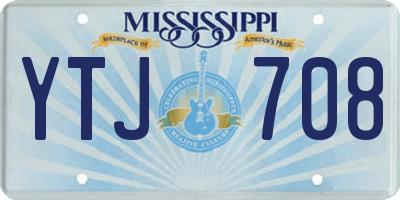 MS license plate YTJ708