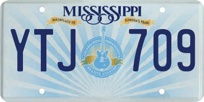 MS license plate YTJ709