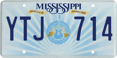 MS license plate YTJ714