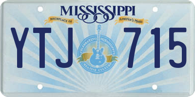 MS license plate YTJ715