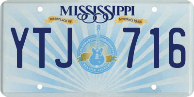 MS license plate YTJ716