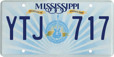 MS license plate YTJ717