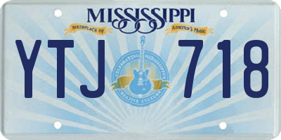 MS license plate YTJ718