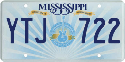 MS license plate YTJ722