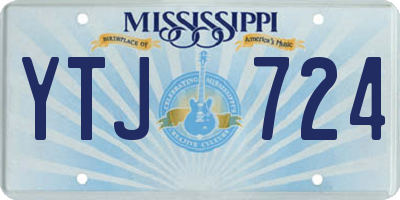 MS license plate YTJ724